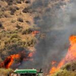 Alertas da qualidade do ar seguem Madre Fire na Califórnia, agora o maior país