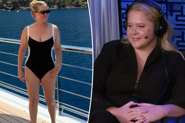 Amy Schumer aparece sob as figuras de Sonder em um maiô depois de tomar o Monte

