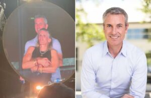 Andy Byron, pegou a cabeça de Hr Kristin Cabot no concerto do Coldplay, ele desistiu da AI Company Astrônomo Foto de um casal cobrindo Jumbotron no concerto do Coldplay.