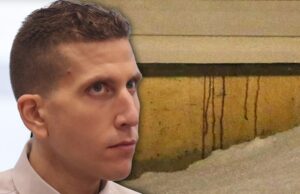 Após o relatório coerente coer, a polícia derramou sangue da parede Bryan Coherge Basic Getty Belgrado Composição na parede de sangue