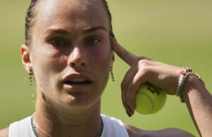 Aryna Sabalenka detonou o comportamento de Anisimova depois da chateada de Wimbledon Aryna Sabalenka, da Bielorrússia, reage a Amanda Anisimova dos Estados Unidos durante o Campeonato de Tênis de Wimbledon em Londres na quinta -feira, 10 de julho de 2025.