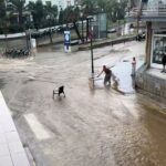 Novas imagens dramáticas mostram inundações nas ruas residenciais em Sitges, Espanha