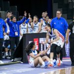 2025 Mulheres Gilas Pilipinas contra a Nova Zelândia durante a fase de qualificação da FIBA Asia Cup.