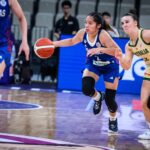 Gilas Pilipinas Women Vanessa de Jesus, que jogou contra a Austrália na Copa Asiática de Fiba de 2025.