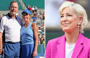 “As pessoas atingem uma virada mais gentil, Chris Evert nunca entendeu isso” George HW Bush e Evert - Fonte: Getty