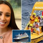Através da pessoa certa, ele elogiou a garota reconfortante que caiu da Disney antes de ser salva pelo herói da identificação do pai como a principal médica do navio