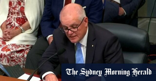 Aviso de Aukus de Scott Morrison para nós Congresso

