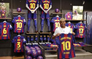 Barcelona homenageia Kobe Bryant com o logotipo da marca dominante de Nova Jersey Jersey Lamine Yamal Barcelona