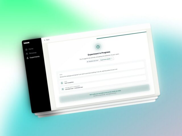 Blok usa personas de IA para simular o uso do aplicativo real

