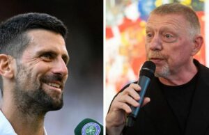 Boris Becker, ex -treinador de Novak Djokovic, ficou fascinado pelo sérvio, obtendo um marco impressionante com o Dock de Wimbledon SF Novak Djokovic, Londres, o Campeonato do Reino Unido durante Wimbledon 2025. (Foto de Getty Images)