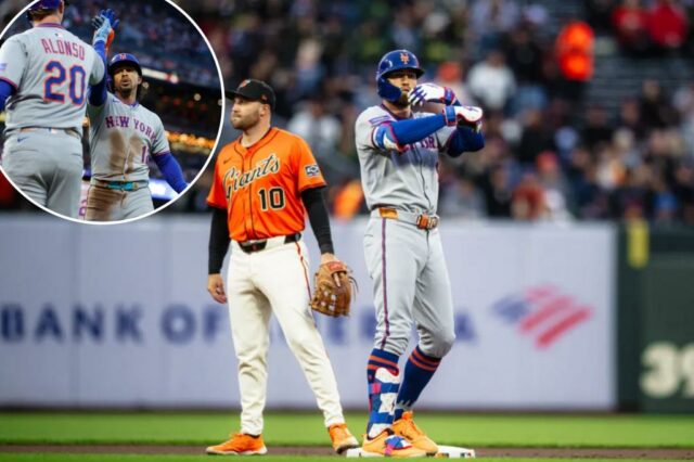Brandon Nimmo Brandon Nimmo oferece Metts anteriores a Giants para a quinta vitória consecutiva

