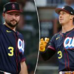 Brent Roker Huśta durante o Derby Home Run em 14 de julho de 2025.