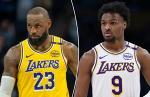 Brony James abre para o futuro de LeBron quando o Lakers negocia em rumores de vórtice LeBron James no uniforme do Lakers.