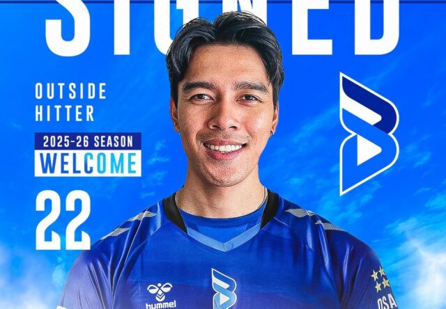 Bryan Bagunas, a próxima temporada de Osaka Bloteon 2025-2025 Japan Sv.league para o último recrutamento.