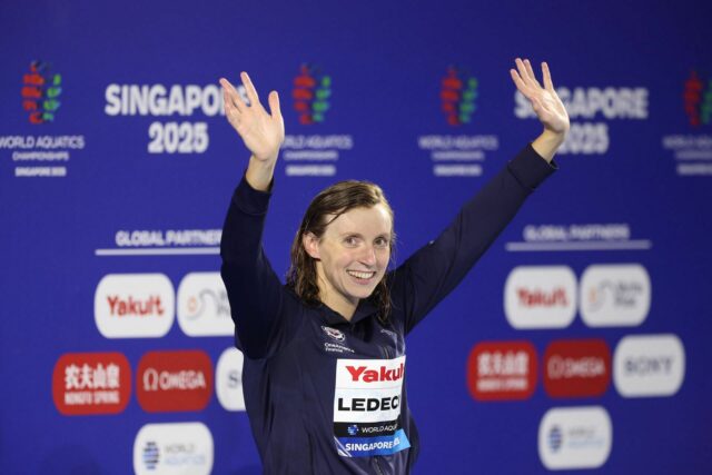 David Popovici, no Campeonato Mundial de Esportes aquáticos de Cingapura, 2025 - Fonte: Getty