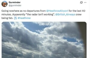 Caos em aeroportos britânicos, como milhares de passageiros, deixados “presos no asfalto” após o “problema do radar”. Um passageiro frustrado relatado