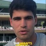 Carlos Alcaraz brincou que fará o que Emma Raducanu quer que ele faça na quadra
