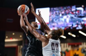 Cecilia Zandalasini das Valquírias WNBA: Golden State Velkeys em Atlanta Dream