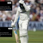 "Cérebro apropriado esquerdo" - Jasprit Bumrah, Patient Eng vs Ind IND 2025 3. Após o teste, os fãs reagem enquanto jogam a pequena porta