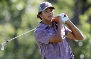 Charlie Woods no Campeonato Americano para Amantes Júnior Charlie Woods no Campeonato Americano para Amantes Júnior