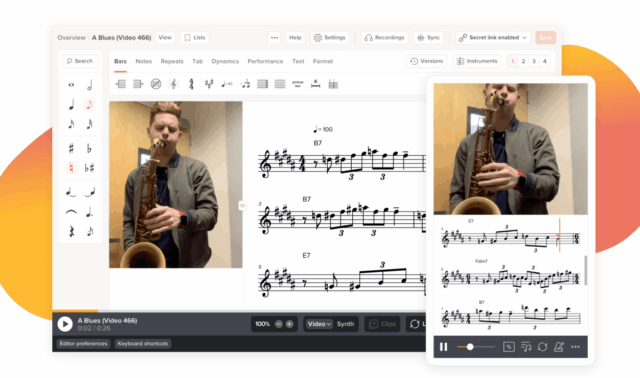 Imagens do Soundslice enviadas