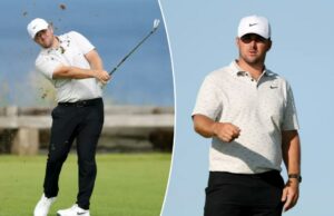 Chris Gotterup dirige alto em um estupro aberto britânico depois de vencer em sua vida Golfista no campo de golfe. Chris Getterup, dos Estados Unidos, no sexto buraco no terceiro dia de 153 Open Championship no Royal Portush Golf Club em 19 de julho de 2025 em retratush, Irlanda do Norte.