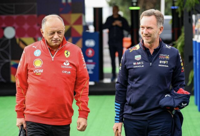 Fred Vasseur e Toto Wolff 2024 Las Vegas Grand Prix - Fonte: Getty