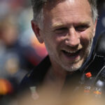 Red Bull team principal Christian Horner smiles before the Austrian Formula One Grand Prix in Spielberg, Austria, Sunday, June 29, 2025. F1