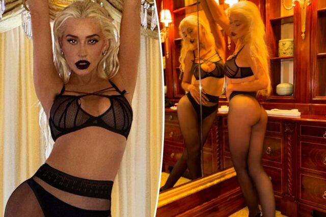 Christina Aguilera se resume a calcinha e roupas íntimas para uma sessão de fotos escaldantes

