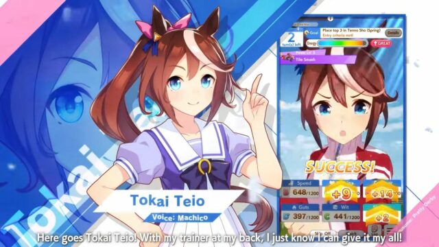 Corrida japonesa de derby em Umamusume: Pretty Derby (imagem via Cygames)