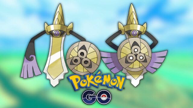 Como visto no anime, Aegiislash Blade Forse (foto via Pokemon Company)