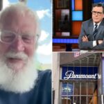 David Letterman joga uma vantagem ardente na CBS "GUTESS" sobre o "show tardio" de Stephen Colbert "Late Show"