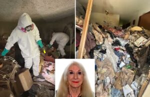 Dentro da casa de terror do tesouro, no qual os restos esqueléticos de um antigo ponto enterrado sob lixo e fezes foram encontrados Dentro da casa de terror do tesouro, no qual os restos esqueléticos de um antigo ponto enterrado sob lixo e fezes foram encontrados