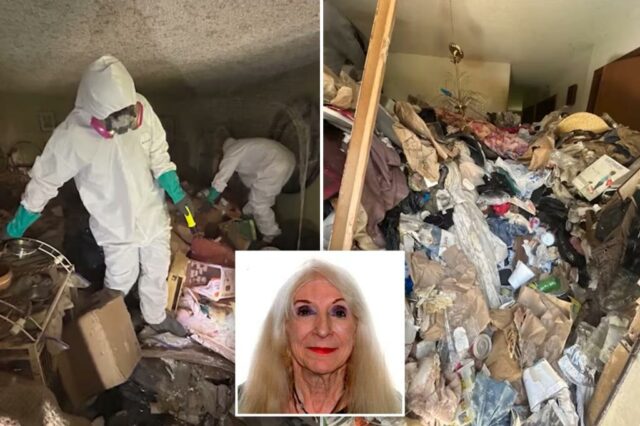 Dentro da casa de terror do tesouro, no qual os restos esqueléticos de um antigo ponto enterrado sob lixo e fezes foram encontrados

