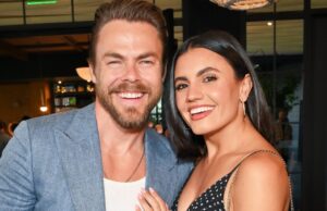 Derek Hough e sua esposa Hayley Erbert anunciam a gravidez Hayley Erbert e Derek Hough na 29ª temporada de
