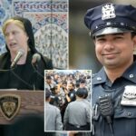Didarul Islam foi promovido à primeira classe de detetive pelo comissário NYPD Jessica Tisch no funeral