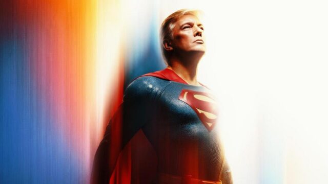Donald Trump Super -Homem Casa Branca x 3