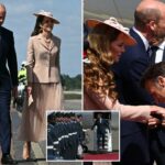 Emmanuel Macron bem-vindo pelo príncipe William e Kate Middleton quando chegar à Grã-Bretanha para uma visita de 3 dias