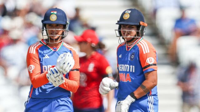 Eng V Ind: Smriti Mandhana, Shafali Verma Break Record para a maioria das parcerias em mulheres T20is


