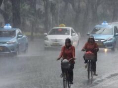 Áreas na Indonésia que deverão receber chuvas muito fortes hoje. Espera -se que a chuva leve caia em várias regiões da Indonésia, esta é a lista