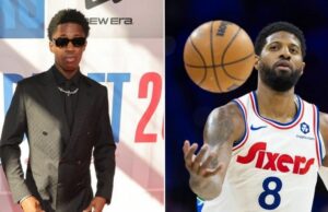 “Este é um tiro ruim” – VJ Edgecombe vira às custas de Paul George após a posição de Damian Lillard sobre ‘Legacy Shot’ March Madness Logo