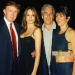 Donald e Melania Trump com Jeffrey Epstein e Ghislaine Maxwell em Mar-A-Lago 2000