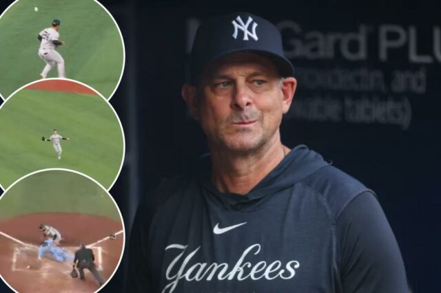 Explicação estranha de Aaron Boone sobre o acidente defensivo dos Yankees

