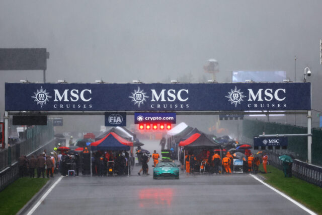 Faciação do GP da F1 Bélgica Facia após a raça F3 ligou devido à forte chuva

