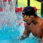 Filtros Srihari Nataraj "A melhor apresentação indiana" em 100m Freestyle Swimming nos Jogos da Universidade Mundial