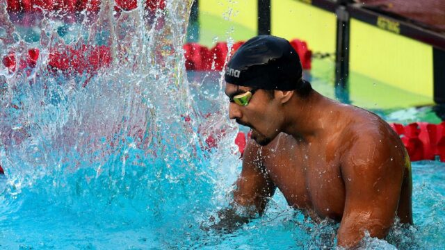 Filtros Srihari Nataraj "A melhor apresentação indiana" em 100m Freestyle Swimming nos Jogos da Universidade Mundial

