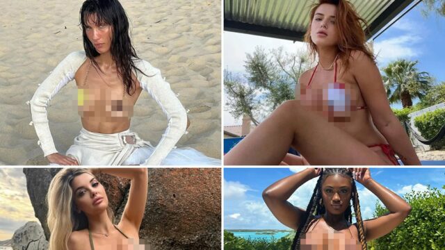 Jovens estrelas adolescentes pequenos biquínis