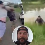 Golfista que foi atingido, jogado no lago pelo ex -Nhler Nick Tarnasy Break Cise on Wild Video