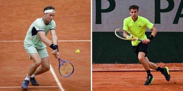 Na figura: Casper Ruud em ação (Getty)