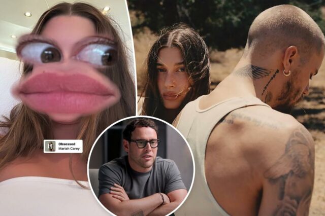 Hailey Bieber aparentemente assume Scooter Braun depois que ele elogiou o novo álbum de Justin: "Obsession"

